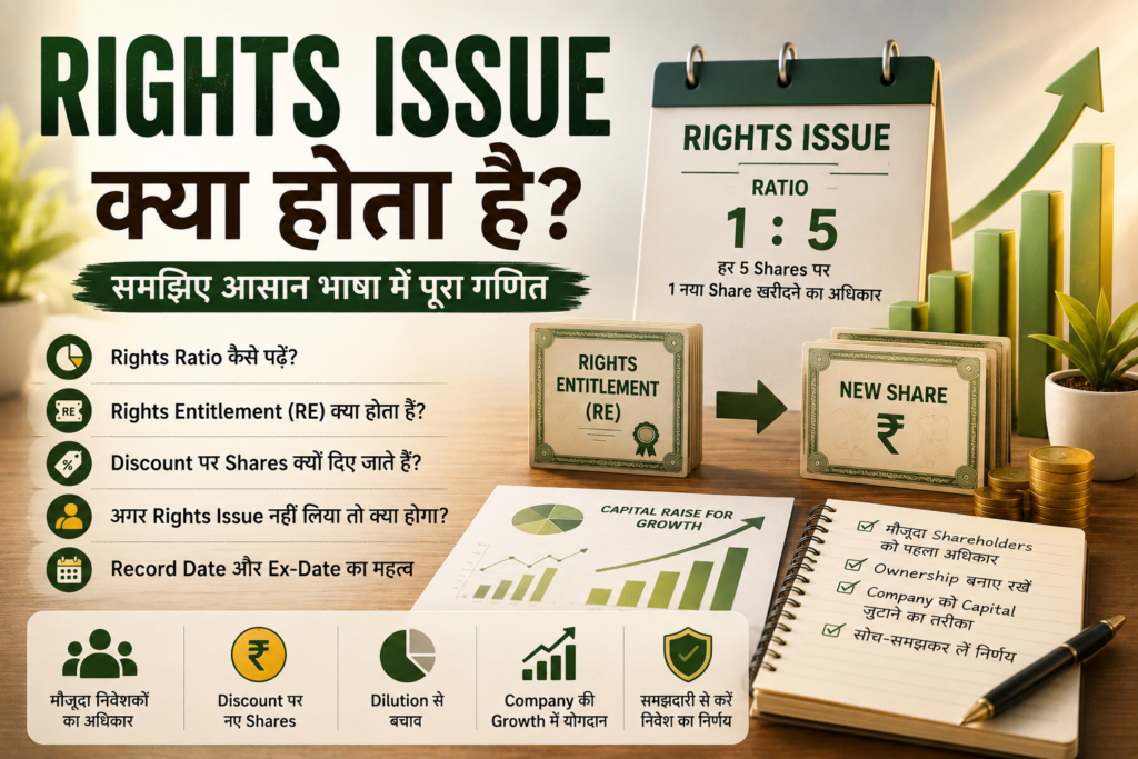 Rights Issue क्या होता है और Rights Entitlement कैसे काम करता है