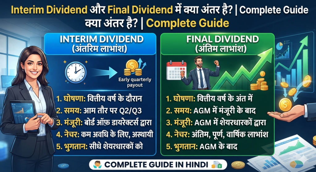 Interim Dividend और Final Dividend का अंतर आसान हिंदी में