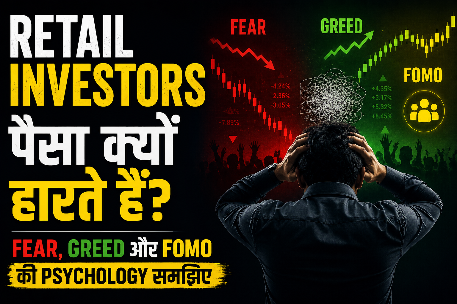 Retail Investor Psychology | Fear Greed FOMO Explained in Hindi